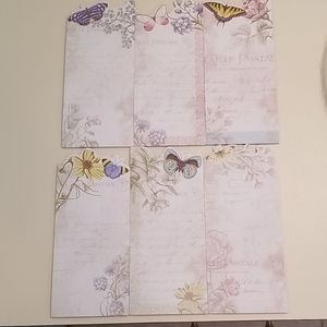 NWOT 6 colorful list pads butterflies